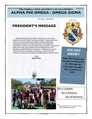 Omega Sigma's Weekly Newsletter: Issue #3