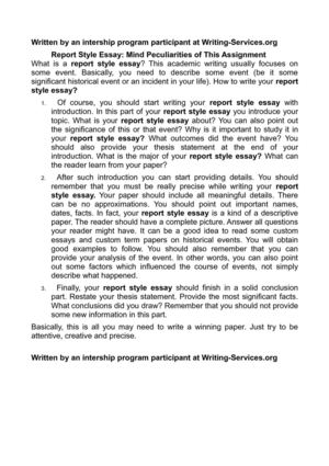 Topics English Essay Report Style Essay Mind Peculiarities Of This Assignment Thesis Argumentative Essay also Persuasive Essays For High School Calamo Report Style Essay Mind Peculiarities Of This Assignment The Yellow Wallpaper Essay Topics