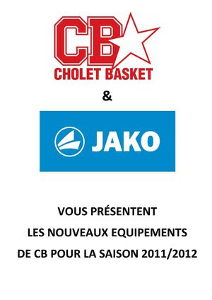 Nouveaux équipements JAKO de Cholet Basket