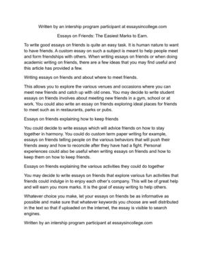 Examples Of Essays For High School Essays On Friends The Easiest Marks To Earn Business Argumentative Essay Topics also Essay On My Mother In English Calamo Essays On Friends The Easiest Marks To Earn Sample Essay English
