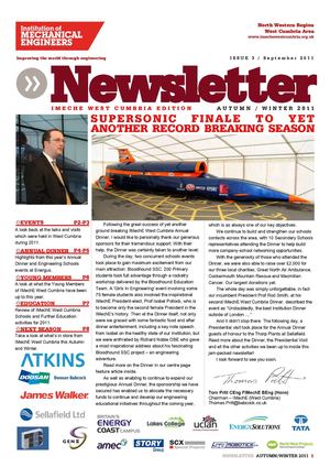 Imeche West Cumbria - Newsletter (Issue 3 - Autumn/Winter 2011)
