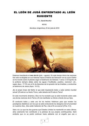 David Nesher: El León de Judá enfrentando al león rugiente