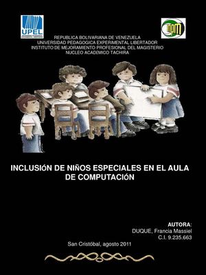 INCLUSIÓN DE NIÑOS ESPECIALES EN EL AULA DE COMPUTACIÓN