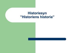 Historiesyn