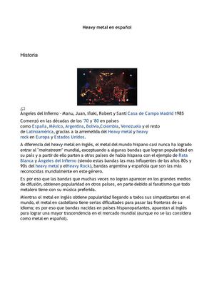 Heavy Metal En Español