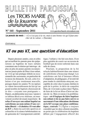 Bulletin 141 Septembre 011