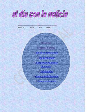 Periodico al dia con la noticia 
