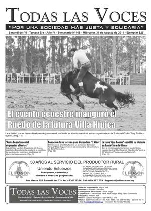Semanario Todas las Voces - 31 de Agosto 2011