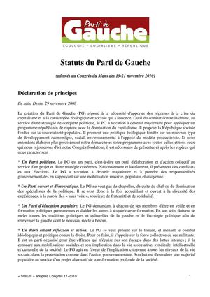 Statuts du pg