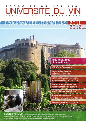 programme des formations 2011/2012