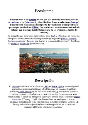 El Ecosistema 