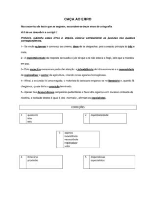 CAÇA AO ERRO - SOLUÇÃO