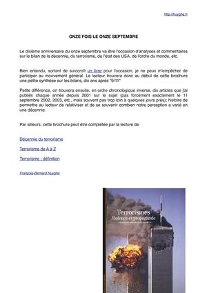 Onze fois le onze septembre