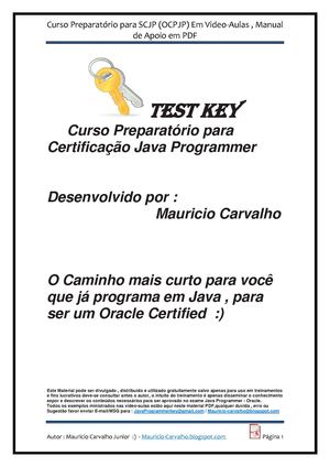 Apostila SCJP-KEY TEST - Curso online 