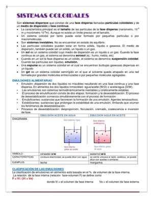 SISTEMAS COLOIDALES