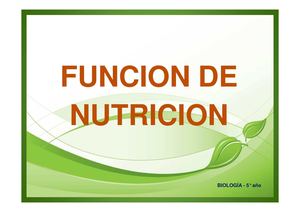 Nutrición en seres vivos