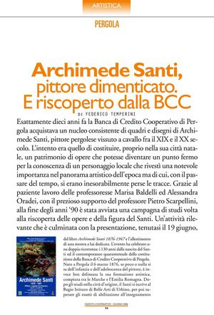 Archimede Santi pittore dimenticato - Rivista Credito Cooperativo giugno 2006