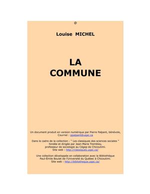 Louise Michel : la Commune (1898)