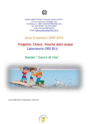 Dossier "Gocce di vita"