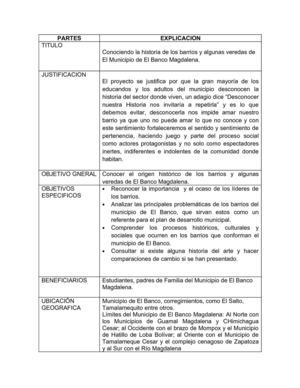  Conociendo la historia de los barrios y algunas veredas de El Municipio de El Banco Magdalena. 