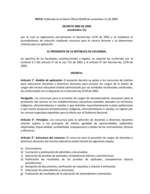 Decreto 3982 de 2006