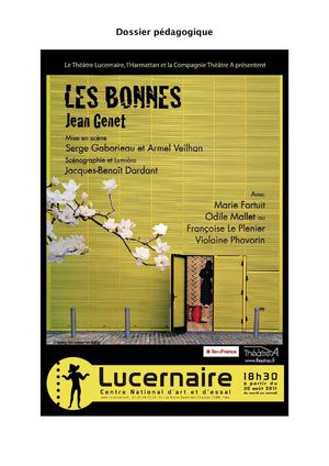 Dossier pédagogique - Les Bonnes de Jean Genet - Théâtre A
