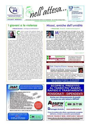 Newletter N°32 del 05 Settembre del Settimanale NELLATTESA.it - ANIO Onlus