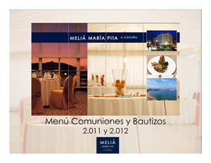 MELIA MARIA PITA MENU COMUNIONES Y BAUTIZOS 2011
