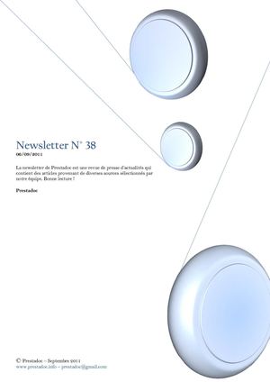 Newsletter N°38 - 06/09/2011 - Prestadoc