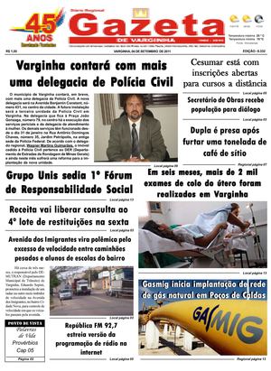 Jornal Gazeta de varginha 06/09/2011