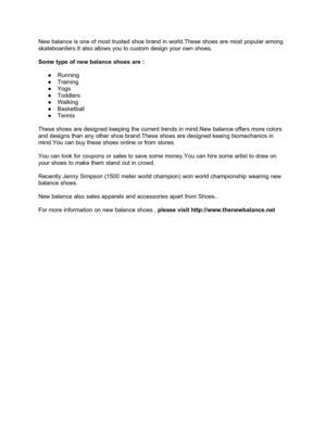 New balance shoes for you