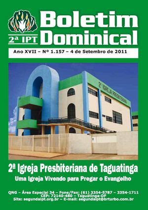 Boletim Informativo #1.157 - 04 de Setembro de 2011