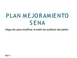 plan mejoramiento sena