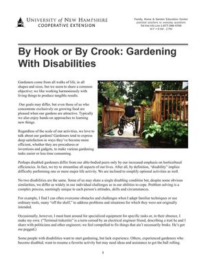 By Hook or By Crook: Gardening: With Disabilities, by Univ New Hampshire