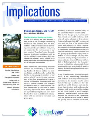 Design, Landscape, and Health - Horticultural Therapy
