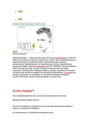 TUTORIAL SAM BROADCASTER BY MONTECRISTO