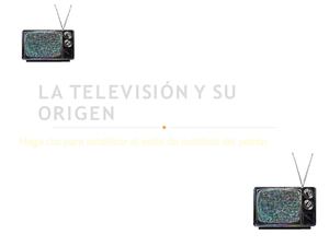 la televisiony su origen 
