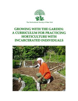 Practicing Horticulture with Incarcerated Individuals