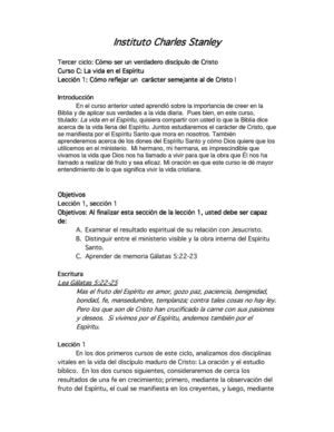 Ciclo 3 - 3 La vida en el Espíritu (6 lecciones)