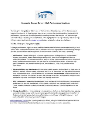 Enterprise Storage Server – High Performance Solutions