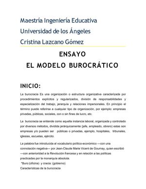 MODELO BUROCRATICO