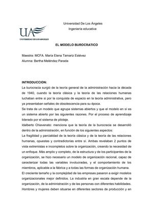 El modelo burocratico