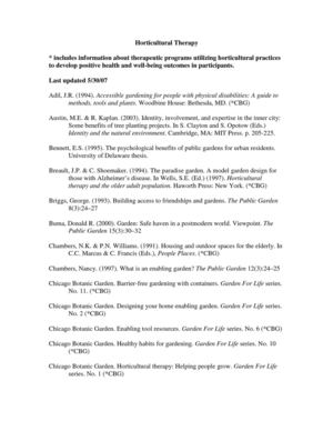Horticultural Therapy Reading List - American Public Gardens Association
