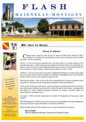 Mairie de Maignelay-Montigny - Flash n°109 Septembre 2011