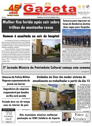 Jornal Gazeta de varginha 07 E 08/09/2011