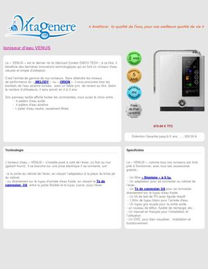 Ioniseur d'eau "VENUS"