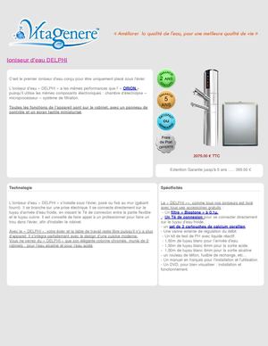Ioniseur d'eau "DELPHI"