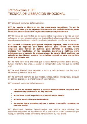 TECNICA DE LIBERACION EMOCIONAL