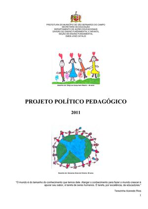 PPP (Projeto Político Pedagógico) da EMEB José Cataldi