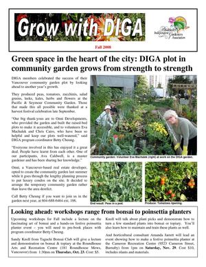 Fall 2008 Newsletter - Disabled Independent Gardeners Association